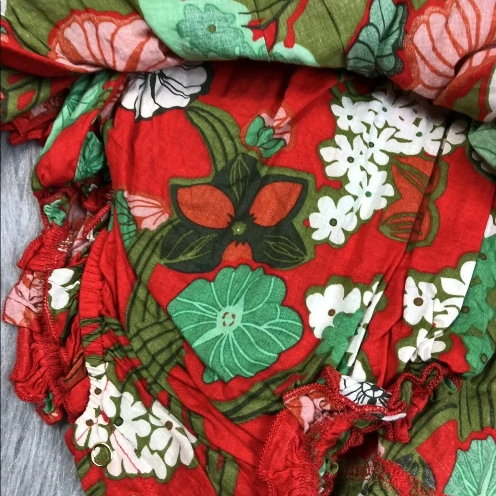 Little minis toddler girls 4T red Hawaiian dress